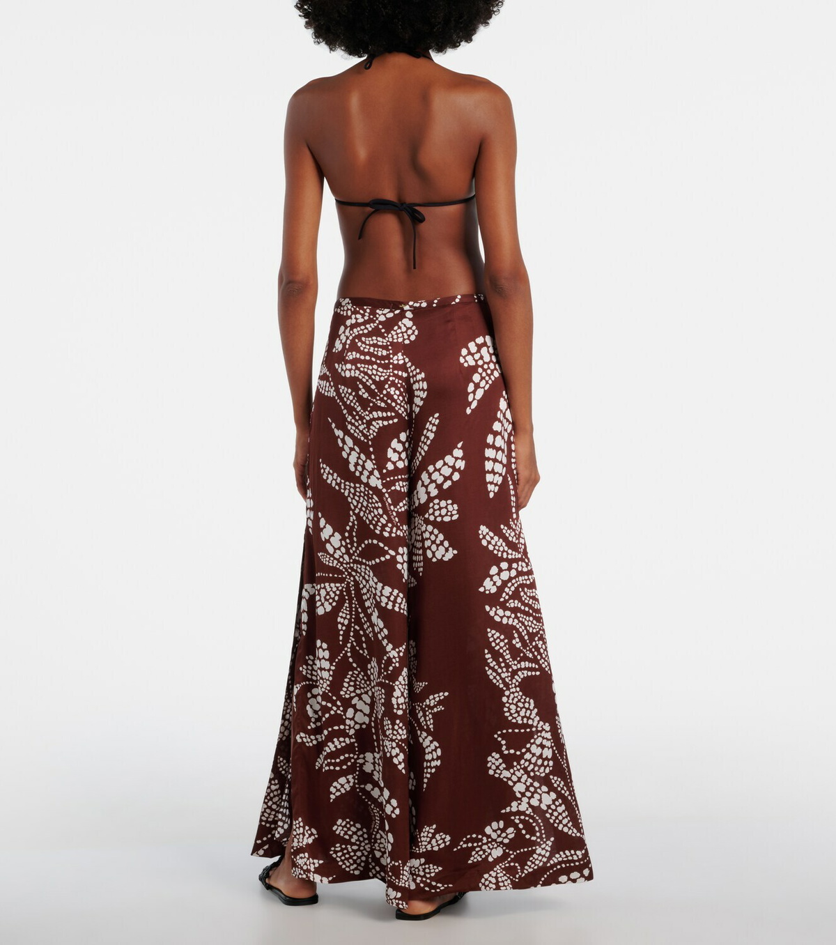 Poupette St Barth Clea high-rise printed wide-leg pants