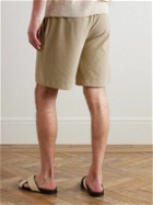 Loro Piana - Straight-Leg Cotton and Silk-Blend Chenille Drawstring Bermuda Shorts - Neutrals