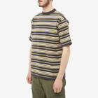 Flagstuff Men's Border Stripe T-Shirt in Charcoal