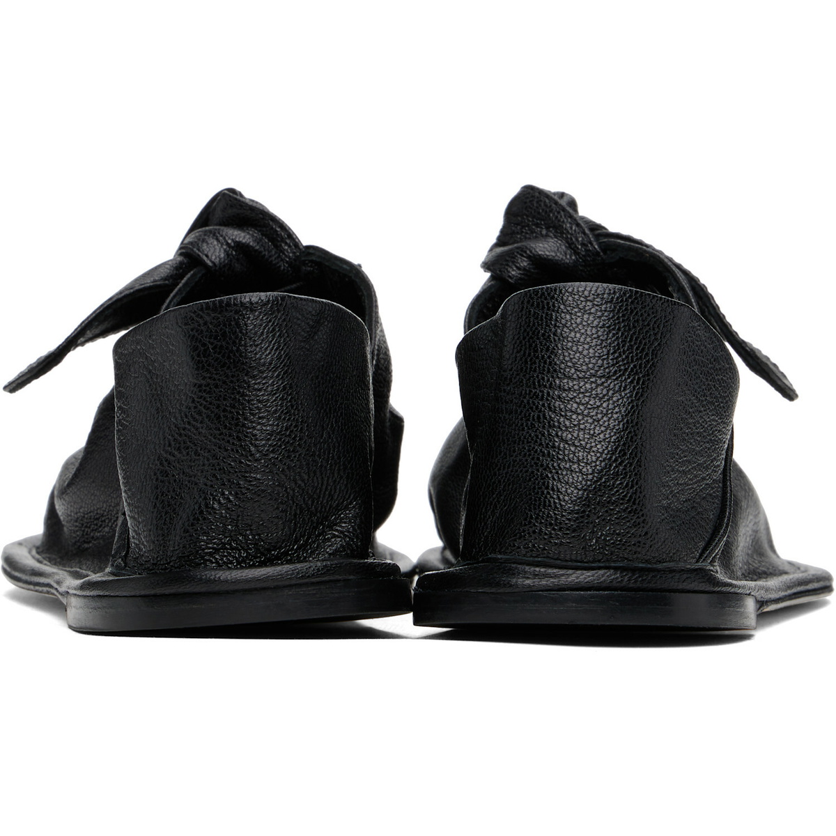 HEREU Black Llasada Supple Shiny Ballerina Flats