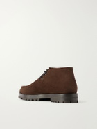 Manolo Blahnik - Hawick Suede Lace-Up Boots - Brown