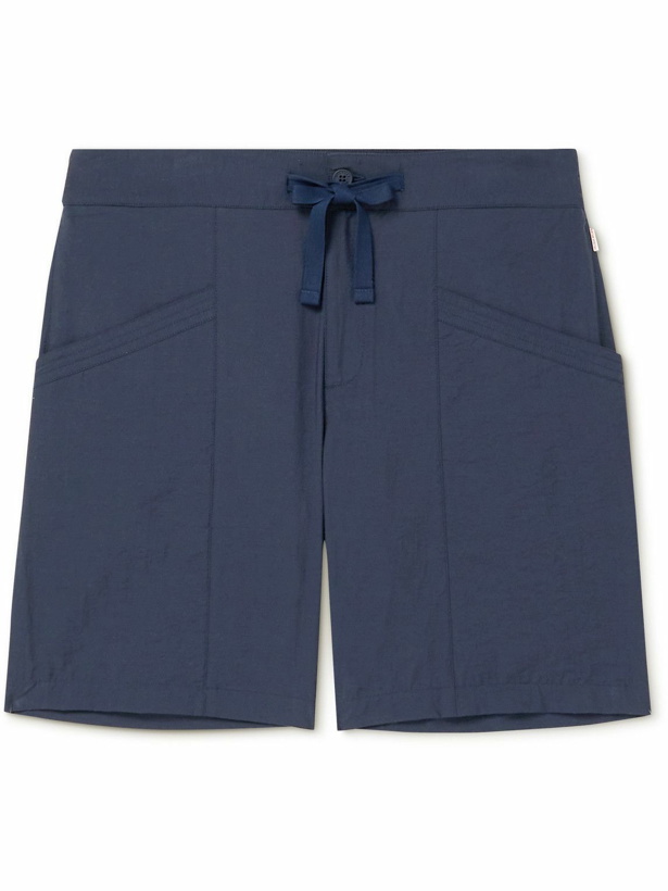 Photo: Orlebar Brown - Castner Cotton-Blend Shell Drawstring Shorts - Blue