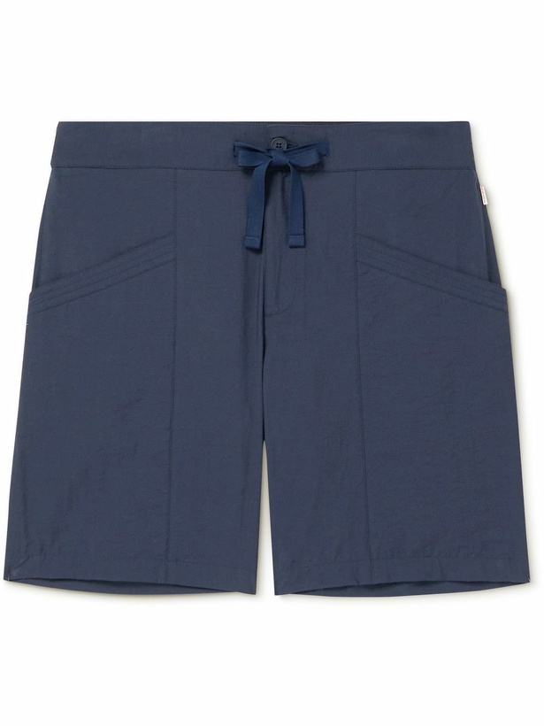 Photo: Orlebar Brown - Castner Cotton-Blend Shell Drawstring Shorts - Blue