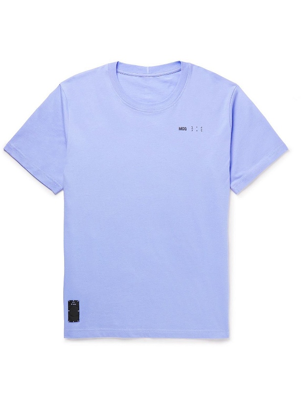 Photo: MCQ - Logo-Appliquéd Printed Cotton-Jersey T-Shirt - Purple