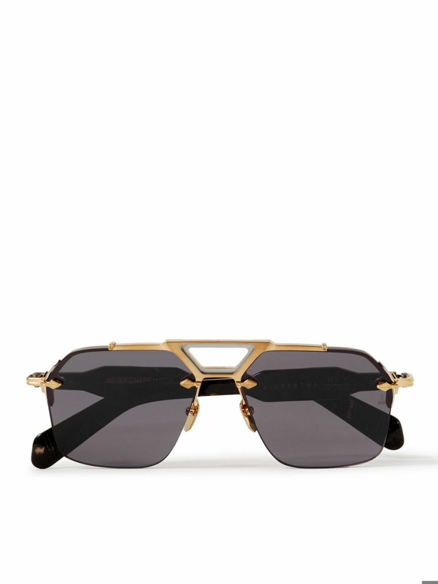 Photo: Jacques Marie Mage - Silverton Aviator-Style Silver- and Gold-Tone and Acetate Sunglasses