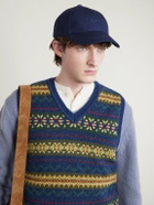 A.P.C. - Charlie Logo-Embroidered Cotton-Blend Canvas Baseball Cap - Blue