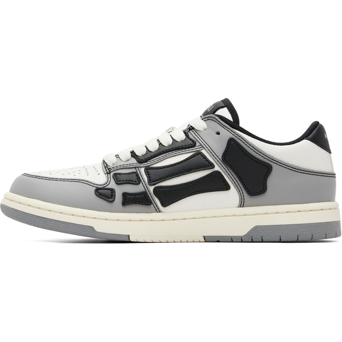 AMIRI Gray & White Varsity Skel-Top Low Sneakers