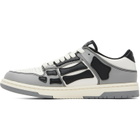 AMIRI Gray & White Varsity Skel-Top Low Sneakers