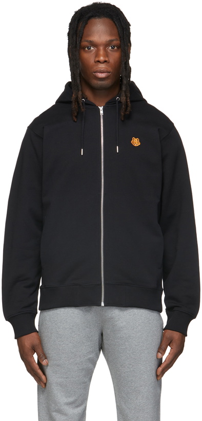 Photo: Kenzo Black Tiger Crest Full Zip Hoodie