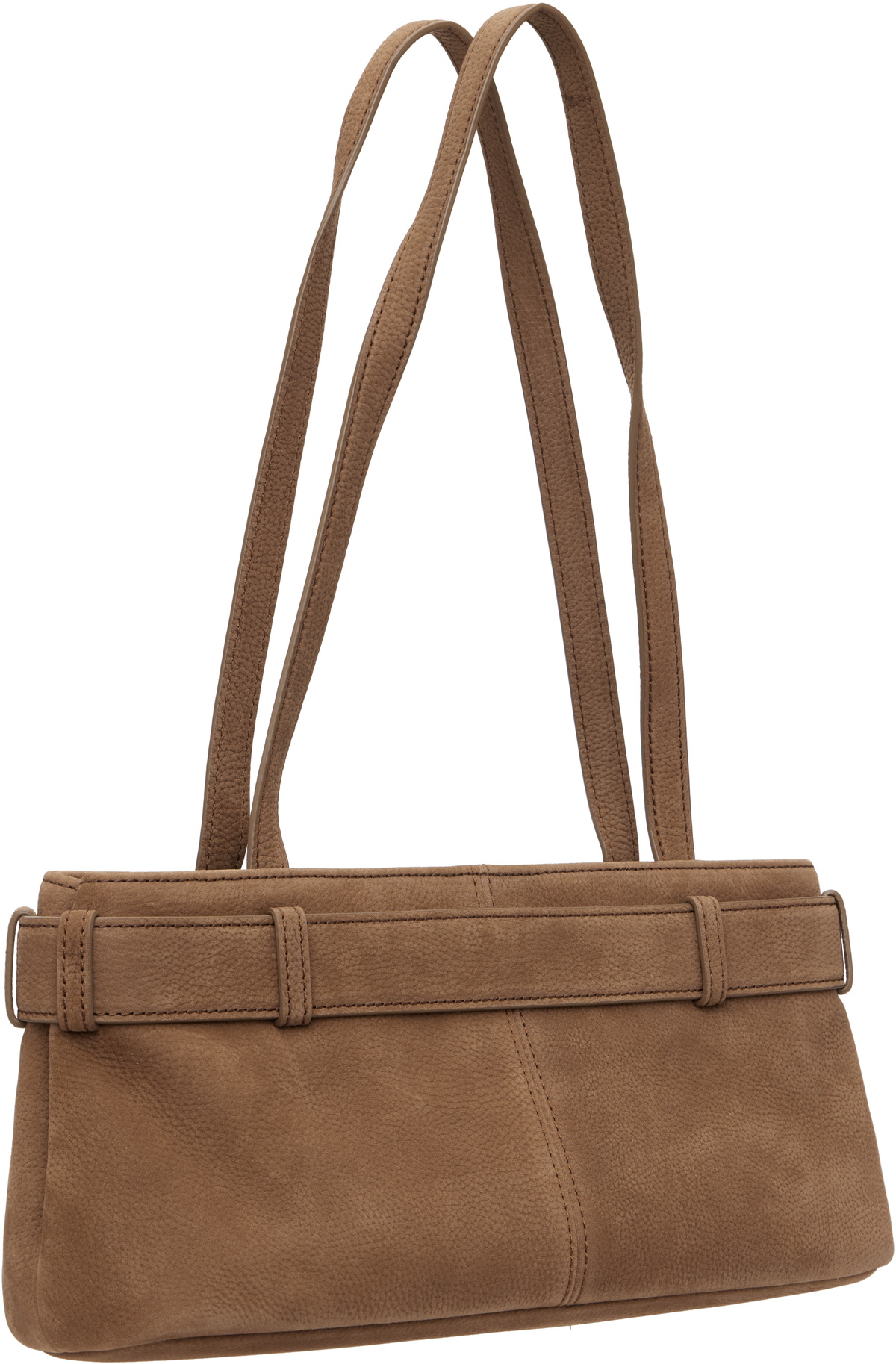 OSOI Brown Shoulder Brocle Mini Bag