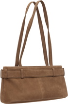 OSOI Brown Shoulder Brocle Mini Bag