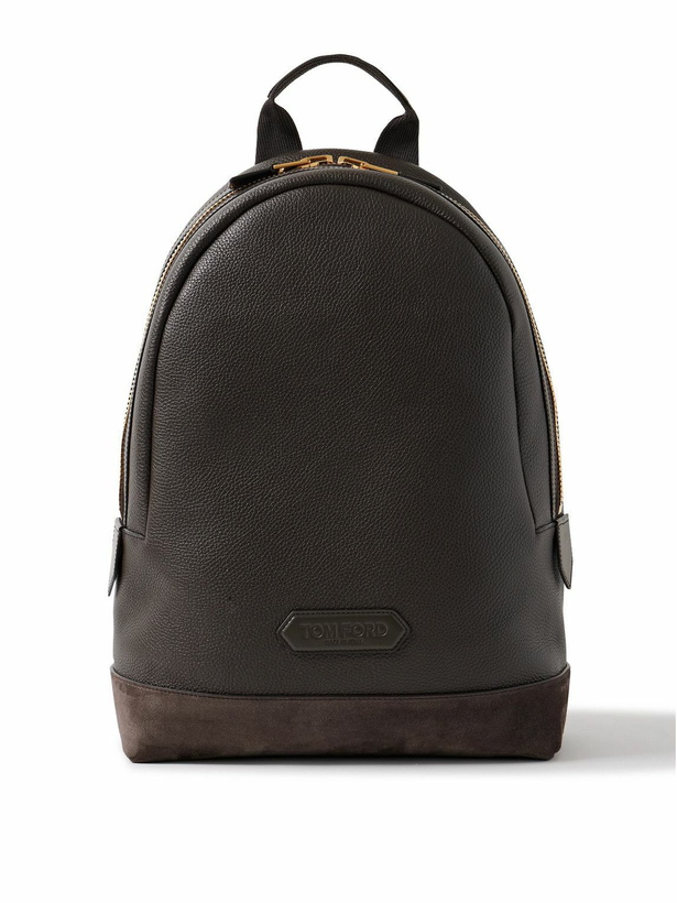 Photo: TOM FORD - Suede-Trimmed Full-Grain Leather Backpack