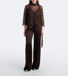 Max Mara Floral lace top