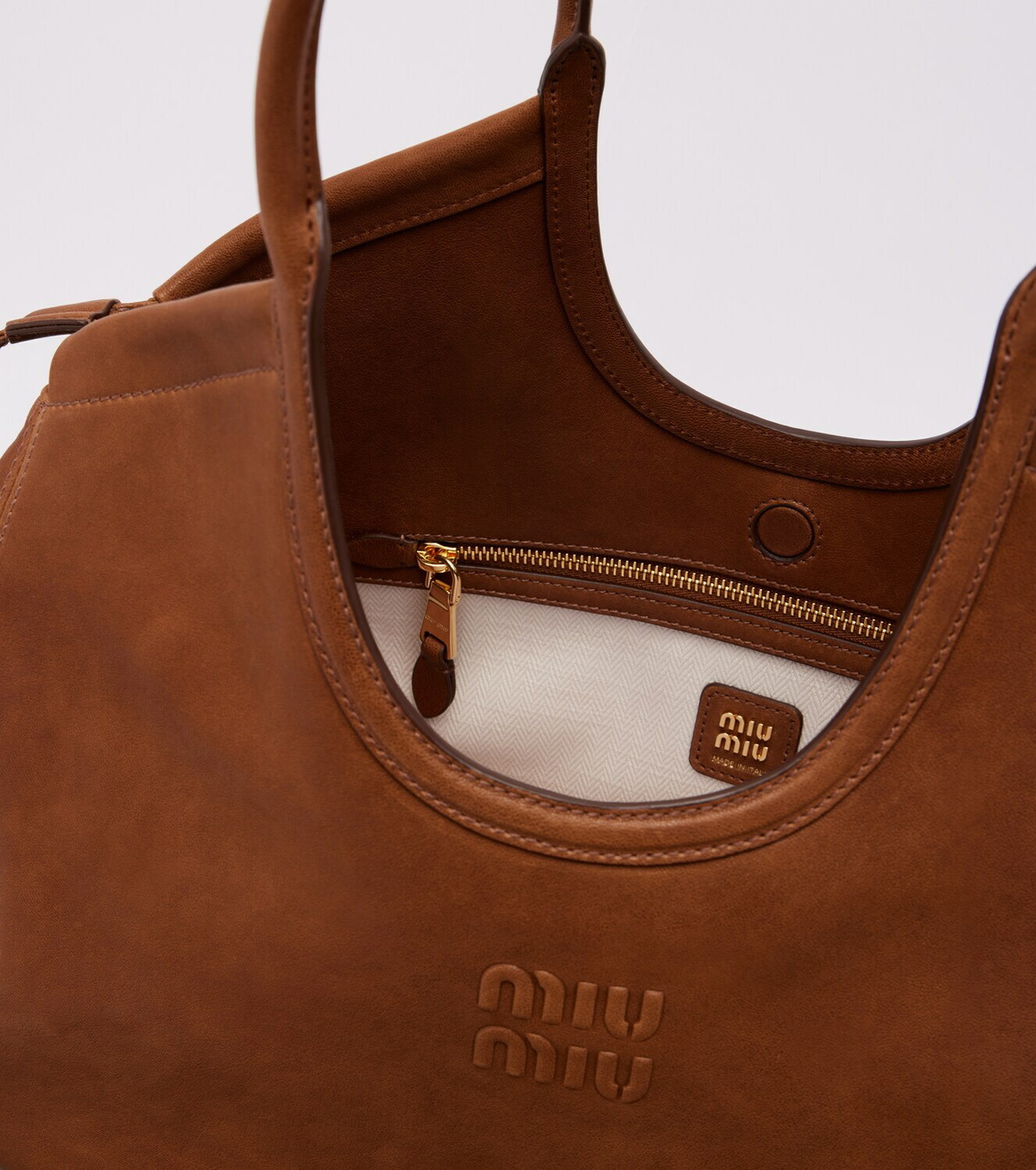 Miu Miu Ivy leather tote bag