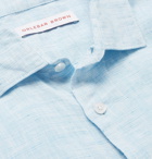 Orlebar Brown - Giles Cutaway-Collar Linen Shirt - Blue