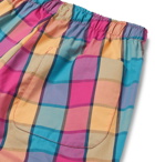 DEREK ROSE - Barker Checked Cotton-Poplin Pyjama Shorts - Multi