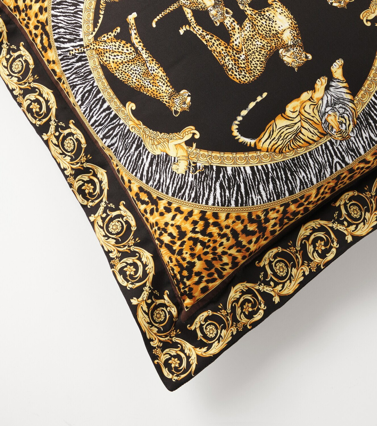 Versace Home Logo printed cotton satin cushion