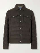 Herno - Quilted Flannel Down Jacket - Brown