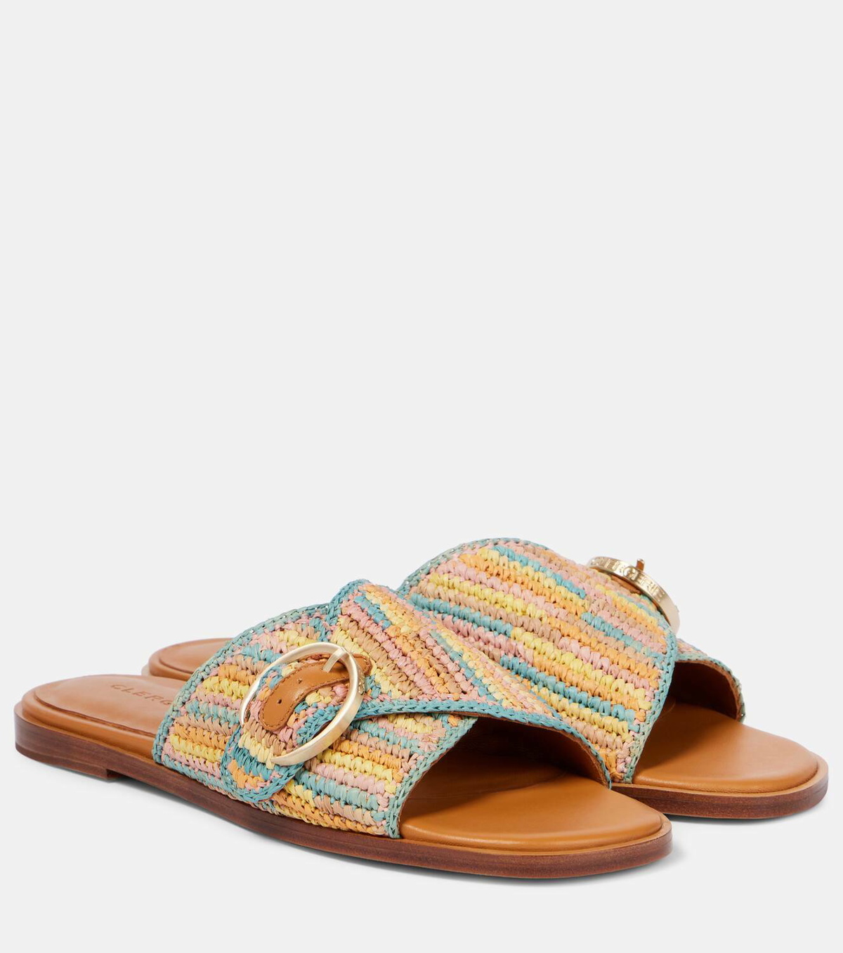 Clergerie Irme raffia slides