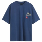 God Made Men's GM Logo Wrapped T-Shirt in Washed Blue