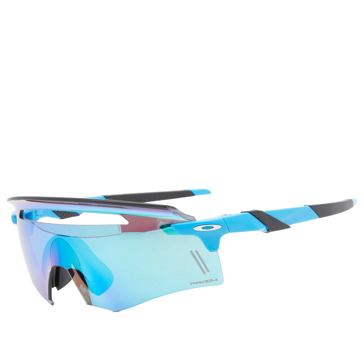 Photo: Oakley Encoder Square Sunglasses in Sky Blue/Prizm Sapphire 