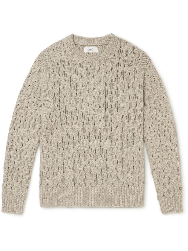 Photo: Mr P. - Cable-Knit Alpaca-Blend Sweater - Neutrals