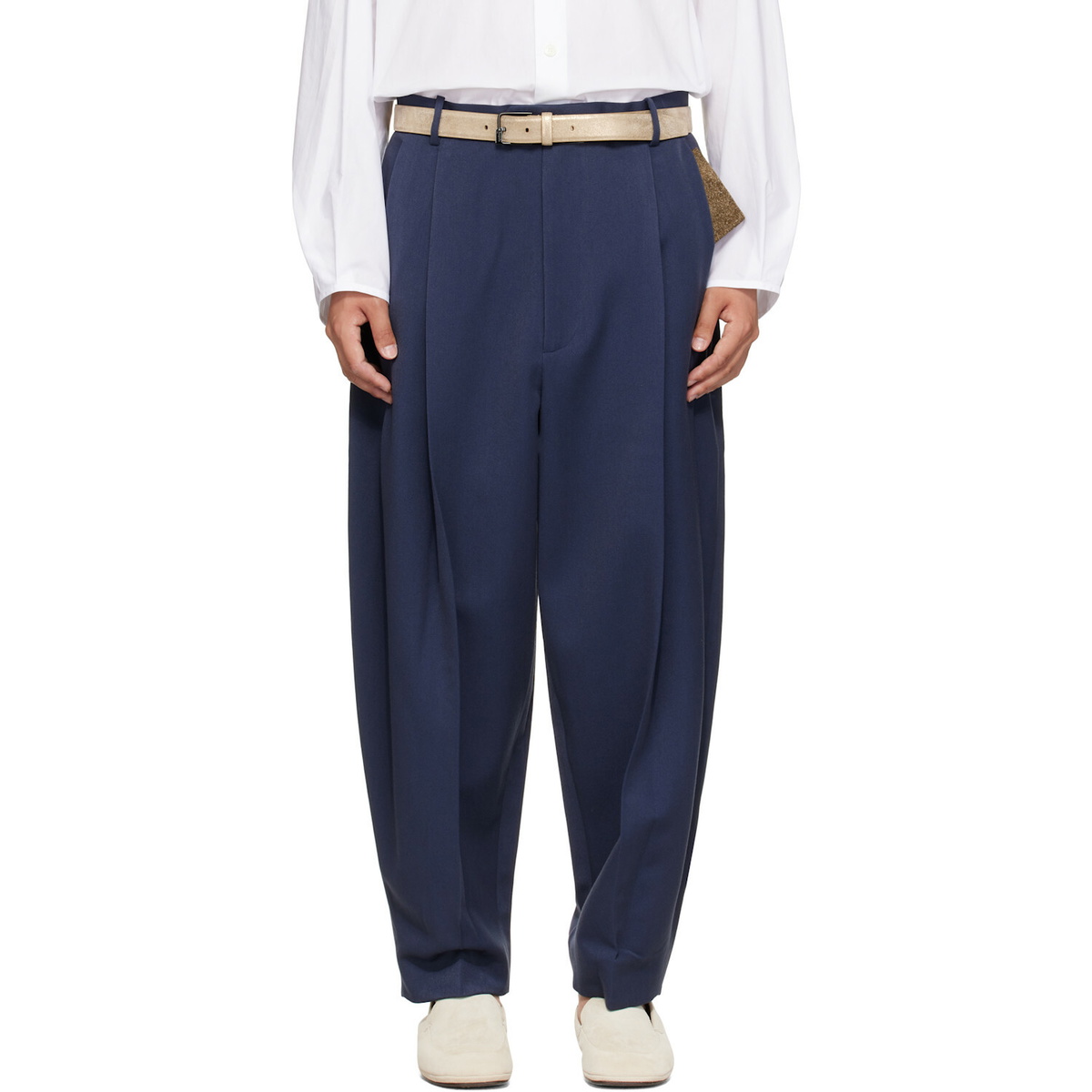 Hed Mayner Brown Elongated Belt Hed Mayner