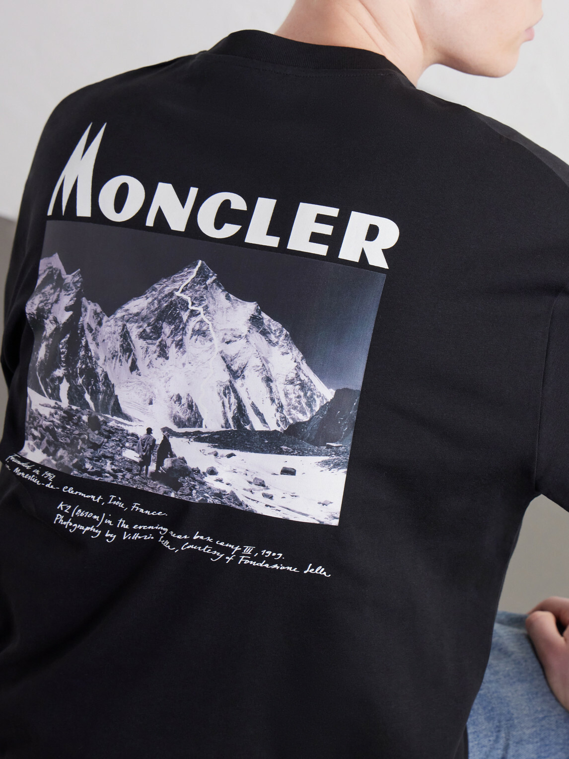 Moncler - Logo-Detailed Cotton-Jersey T-Shirt - Black