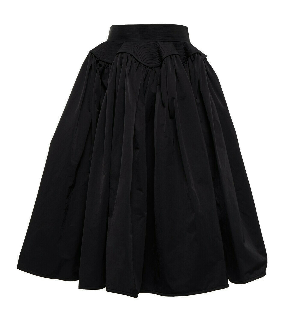 Bottega Veneta Nylon peplum midi skirt Bottega Veneta
