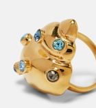 Oscar de la Renta Seashell crystal-embellished ring