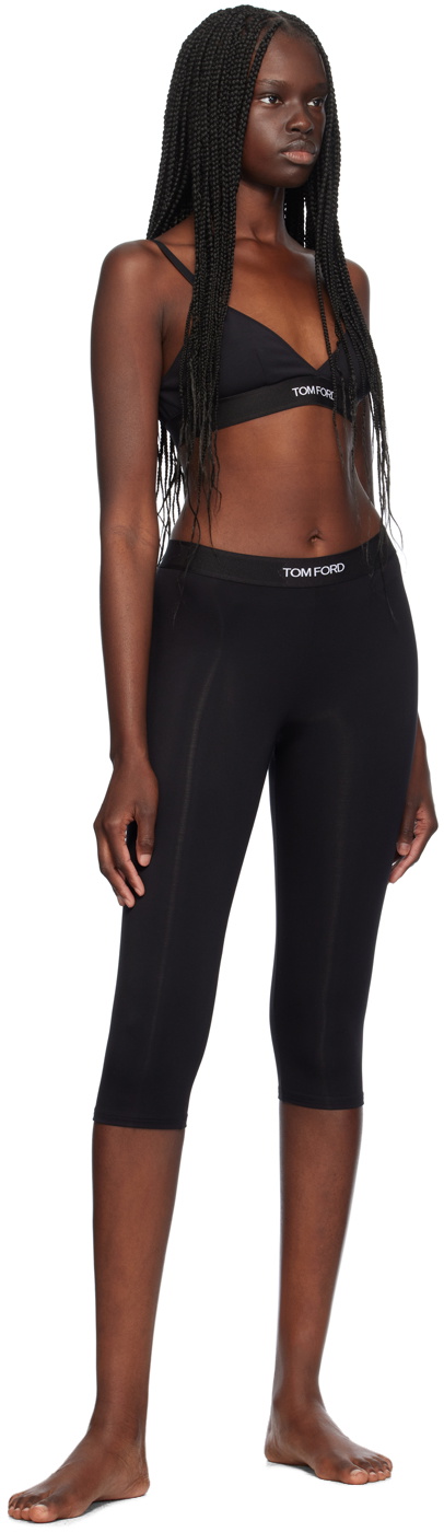 TOM FORD Black Modal Cropped Leggings