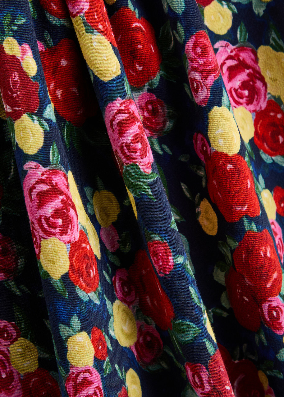Kitri Gwendolyn Floral-print Midi Dress Red