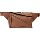 LOEWE - Puzzle Logo-Debossed Leather Belt Bag - Brown