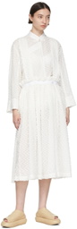 Tricot Comme des Garçons White Cupro Midi Skirt