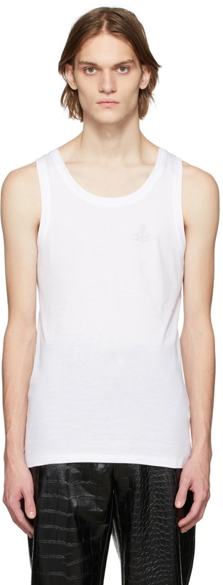 Photo: Vivienne Westwood Two-Pack White Logo Tank Top