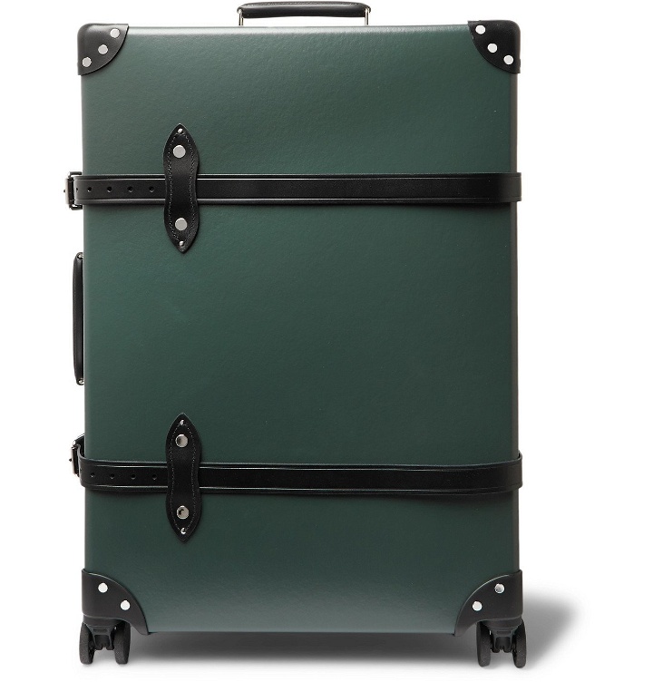 Photo: Globe-Trotter - No Time to Die 20 Leather-Trimmed Carry-On Suitcase" - Green