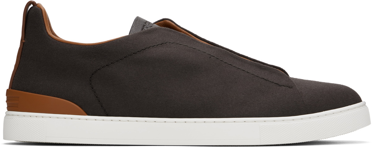 ZEGNA Brown #UseTheExisting Triple Stitch Sneakers Zegna ZEGNA Brown #UseTheExisting Triple Stitch Sneakers Zegna