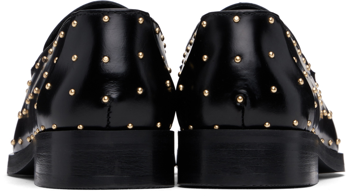 Ernest W. Baker Black Studded Leather Loafers