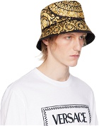 Versace Black Baroque Reversible Bucket Hat