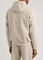 Herno Hooded Felt Sweatshirt Cream