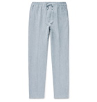 NN07 - Glasgow Slim-Fit Pinstriped Woven Drawstring Trousers - Men - Blue
