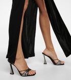 D'Accori Lust crystal-embellished satin mules