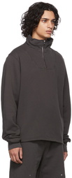 Les Tien Black Faded Half-Zip Yacht Sweatshirt