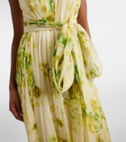 Erdem Floral silk creponne midi dress