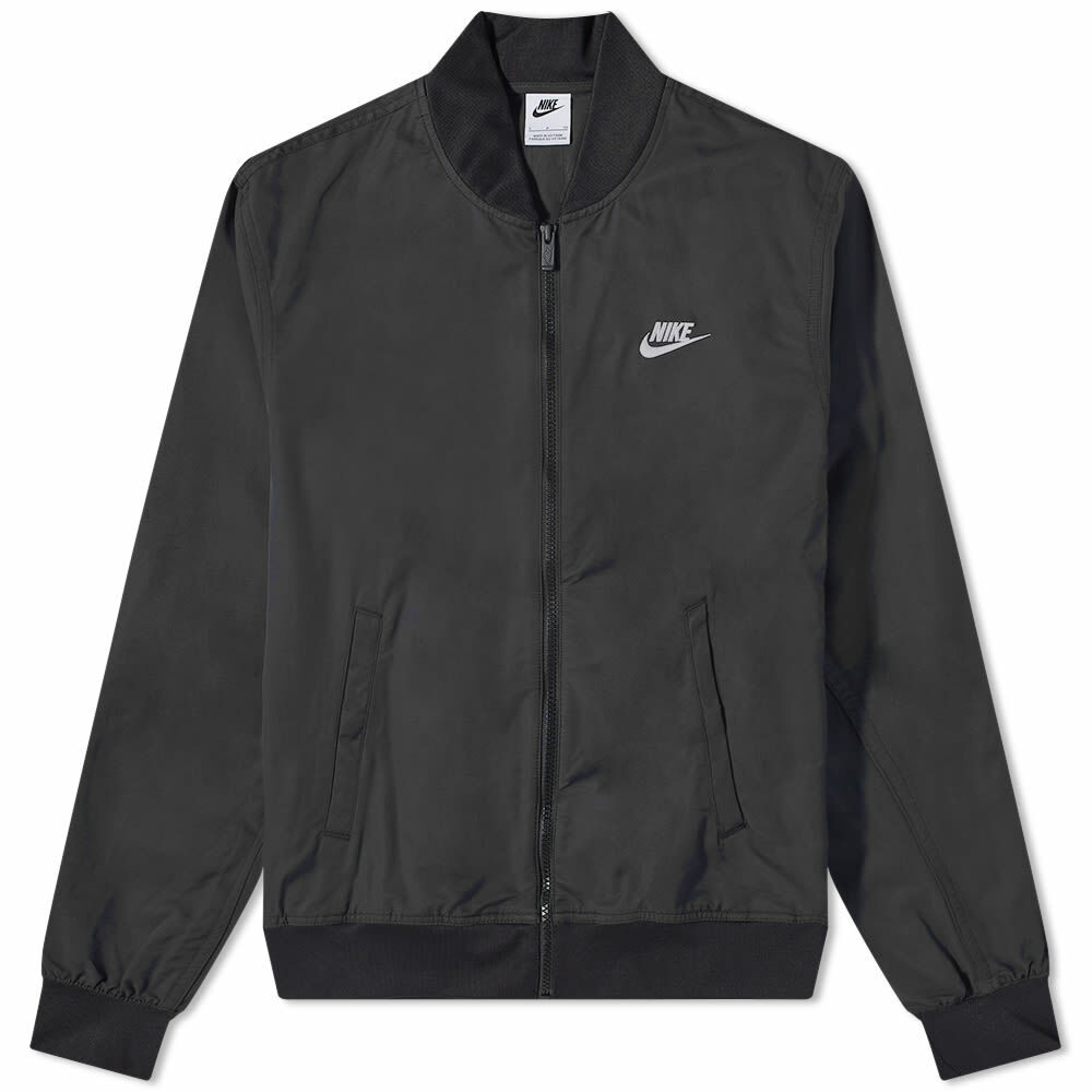 Nike Swoosh Woven Utility Jacket in Black