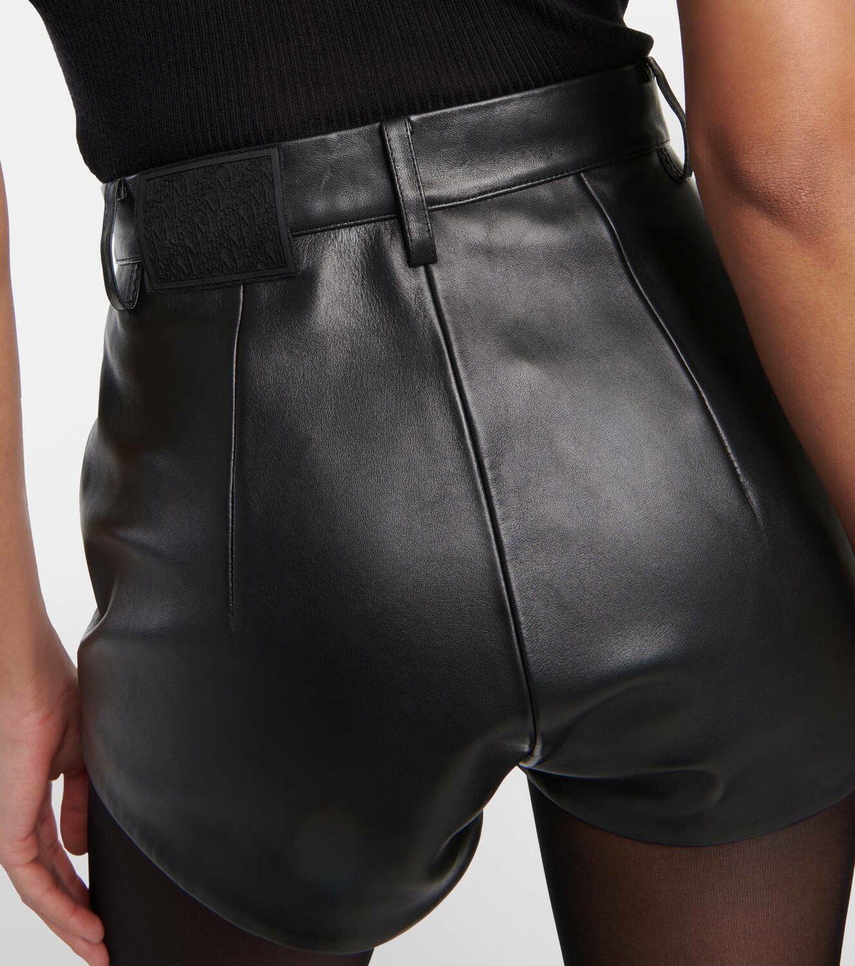 Magda Butrym High-rise leather shorts Magda Butrym