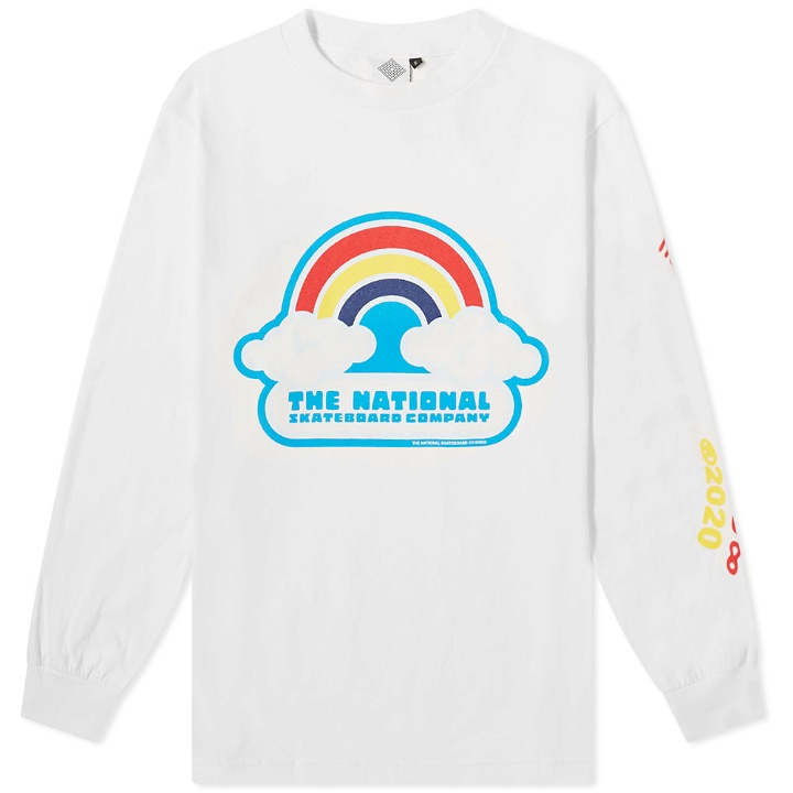 Photo: The National Skateboard Co. Long Sleeve Double Rainbow Tee