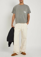 Cherry Los Angeles Chevron Boxy Paint-splatter Cotton T-shirt Grey
