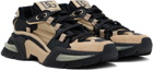 Dolce&Gabbana Beige & Black Mixed-Material Airmaster Sneakers
