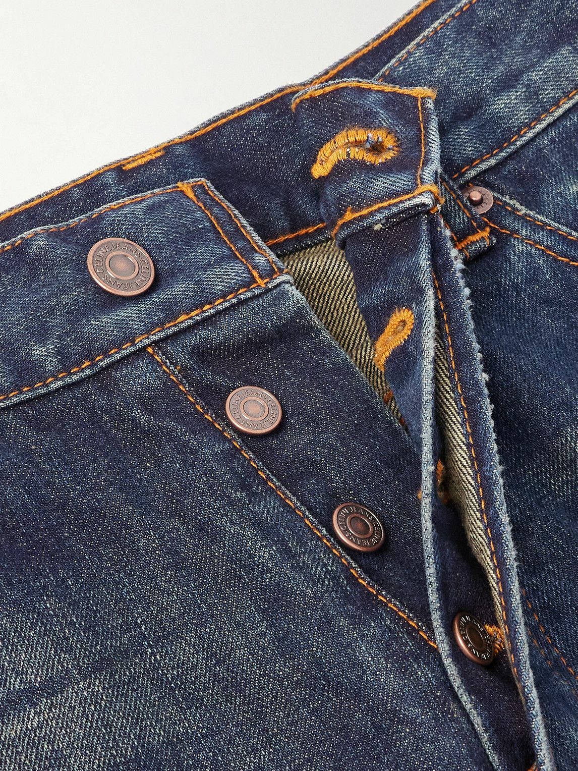 CELINE - Wesley Straight-Leg Distressed Jeans - Blue
